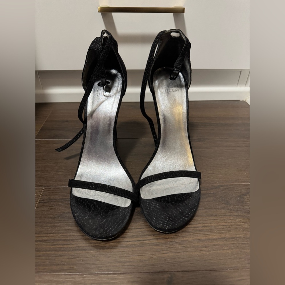 Stuart Weitzman Original Nudist Sandal - Black - Size 38.5